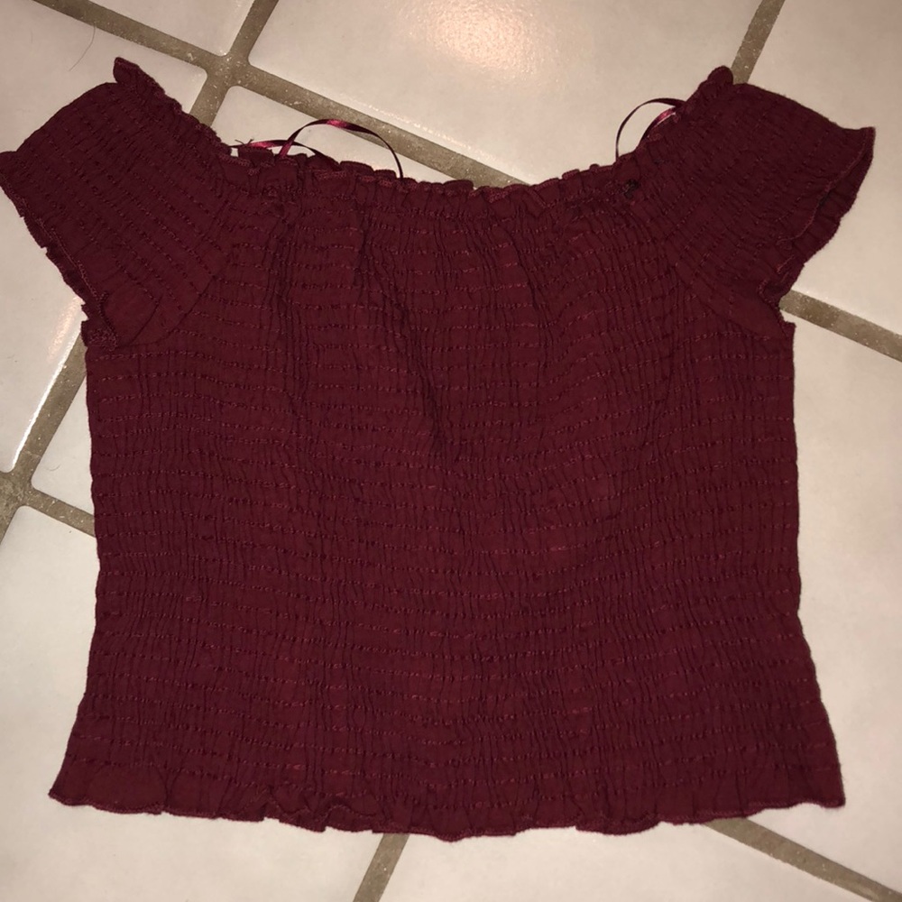 Burgundy crop top